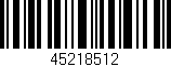 Código de barras (EAN, GTIN, SKU, ISBN): '45218512'