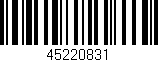 Código de barras (EAN, GTIN, SKU, ISBN): '45220831'