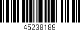 Código de barras (EAN, GTIN, SKU, ISBN): '45238189'