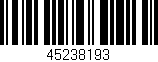 Código de barras (EAN, GTIN, SKU, ISBN): '45238193'