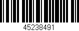 Código de barras (EAN, GTIN, SKU, ISBN): '45238491'