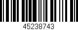 Código de barras (EAN, GTIN, SKU, ISBN): '45238743'
