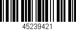 Código de barras (EAN, GTIN, SKU, ISBN): '45239421'