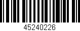 Código de barras (EAN, GTIN, SKU, ISBN): '45240226'