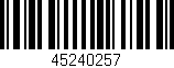 Código de barras (EAN, GTIN, SKU, ISBN): '45240257'