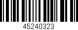 Código de barras (EAN, GTIN, SKU, ISBN): '45240323'