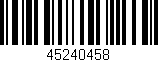 Código de barras (EAN, GTIN, SKU, ISBN): '45240458'