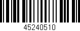 Código de barras (EAN, GTIN, SKU, ISBN): '45240510'