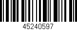Código de barras (EAN, GTIN, SKU, ISBN): '45240597'
