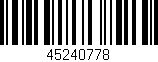 Código de barras (EAN, GTIN, SKU, ISBN): '45240778'