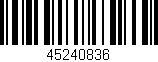 Código de barras (EAN, GTIN, SKU, ISBN): '45240836'