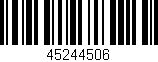 Código de barras (EAN, GTIN, SKU, ISBN): '45244506'