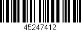 Código de barras (EAN, GTIN, SKU, ISBN): '45247412'