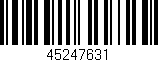 Código de barras (EAN, GTIN, SKU, ISBN): '45247631'