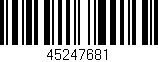 Código de barras (EAN, GTIN, SKU, ISBN): '45247681'
