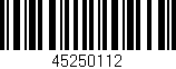 Código de barras (EAN, GTIN, SKU, ISBN): '45250112'
