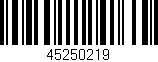 Código de barras (EAN, GTIN, SKU, ISBN): '45250219'