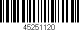 Código de barras (EAN, GTIN, SKU, ISBN): '45251120'