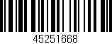 Código de barras (EAN, GTIN, SKU, ISBN): '45251668'