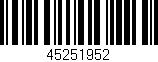 Código de barras (EAN, GTIN, SKU, ISBN): '45251952'