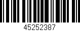 Código de barras (EAN, GTIN, SKU, ISBN): '45252387'