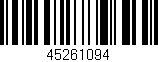 Código de barras (EAN, GTIN, SKU, ISBN): '45261094'