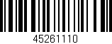 Código de barras (EAN, GTIN, SKU, ISBN): '45261110'