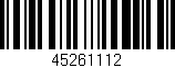 Código de barras (EAN, GTIN, SKU, ISBN): '45261112'