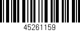 Código de barras (EAN, GTIN, SKU, ISBN): '45261159'