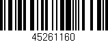 Código de barras (EAN, GTIN, SKU, ISBN): '45261160'