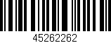 Código de barras (EAN, GTIN, SKU, ISBN): '45262262'