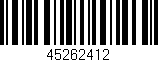 Código de barras (EAN, GTIN, SKU, ISBN): '45262412'