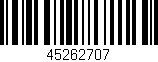 Código de barras (EAN, GTIN, SKU, ISBN): '45262707'