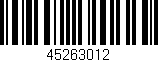 Código de barras (EAN, GTIN, SKU, ISBN): '45263012'