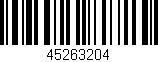 Código de barras (EAN, GTIN, SKU, ISBN): '45263204'