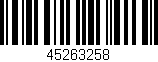 Código de barras (EAN, GTIN, SKU, ISBN): '45263258'