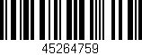 Código de barras (EAN, GTIN, SKU, ISBN): '45264759'