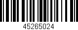 Código de barras (EAN, GTIN, SKU, ISBN): '45265024'