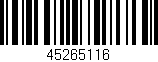 Código de barras (EAN, GTIN, SKU, ISBN): '45265116'