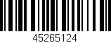 Código de barras (EAN, GTIN, SKU, ISBN): '45265124'
