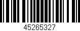 Código de barras (EAN, GTIN, SKU, ISBN): '45265327'