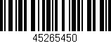 Código de barras (EAN, GTIN, SKU, ISBN): '45265450'