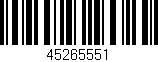 Código de barras (EAN, GTIN, SKU, ISBN): '45265551'