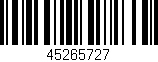 Código de barras (EAN, GTIN, SKU, ISBN): '45265727'