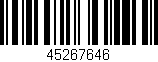 Código de barras (EAN, GTIN, SKU, ISBN): '45267646'