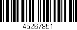 Código de barras (EAN, GTIN, SKU, ISBN): '45267851'