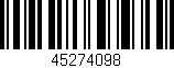 Código de barras (EAN, GTIN, SKU, ISBN): '45274098'