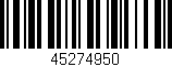Código de barras (EAN, GTIN, SKU, ISBN): '45274950'