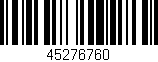 Código de barras (EAN, GTIN, SKU, ISBN): '45276760'