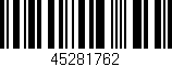Código de barras (EAN, GTIN, SKU, ISBN): '45281762'
